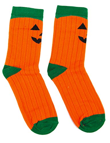 Vegaoo Stilvolle Kürbis-Socken für Halloween Accessoire für Erwachsene orange-grün - Orange von Vegaoo