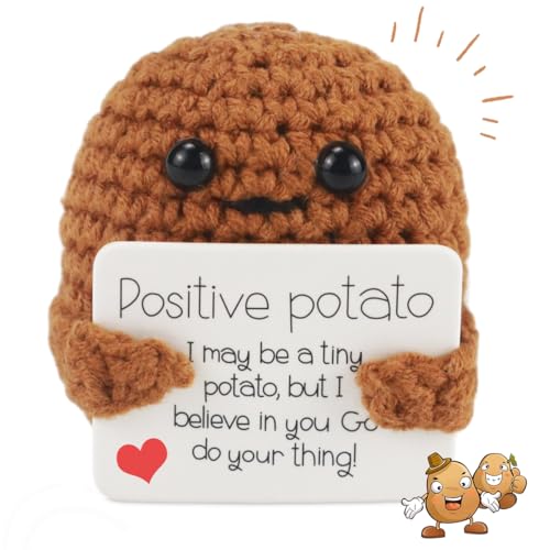 Veiteibe Potato Pocket Hug Geschenk, Positive Potato, Strickwolle Kartoffel Puppe, Pocket Hug Mini-Plüsch, Lustige Kleine Geschenke, für Paare, Familien, Freunde, Patienten von Veiteibe