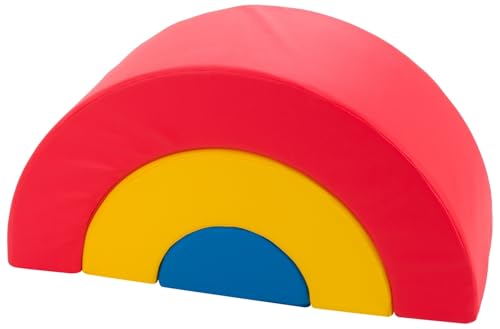 Mini-Regenbogen-Set Großbausteine Softbausteine XL-Schaumstoffbausteine Softplay (Farbe: gelb, rot, blau) von Velinda