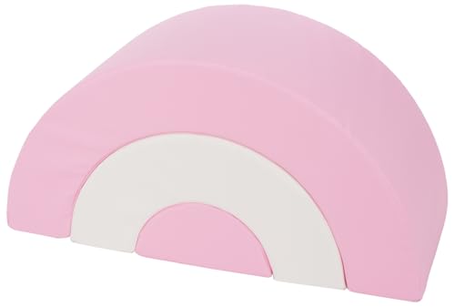 Velinda Mini-Regenbogen-Set Großbausteine Softbausteine XL-Schaumstoffbausteine Softplay (Farbe: weiß, pink (Pastell)) von Velinda