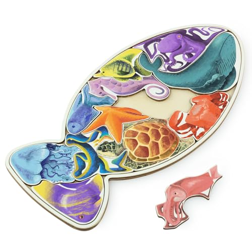 Vemkel Holz Puzzle Feenfisch, Spiele ab 3 Jahren, Holz Puzzle ab 3 Jahre, Jigsaw Puzzle, Lernspiele ab 3 Jahre, Vorschule Spiele — 12 Puzzles Vemkel Holz Puzzle Feenfisch, Spiele ab 3 Jahren, Holz Puzzle ab 3 Jahre, Jigsaw Puzzle, Lernspiele ab 3 Jahre, Vorschule Spiele — 12 Puzzles von Vemkel