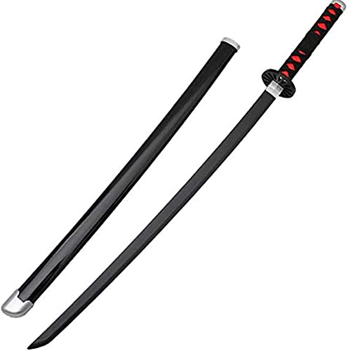 Vendics Abynow Sword Slayer Cosplay Samurai-Schwert, Agatsuma Zenitsu-Schwert, Halloween-Requisiten Für Das Dkiller-Rollenspiel-Schwert/Tanjirou Black von Vendics