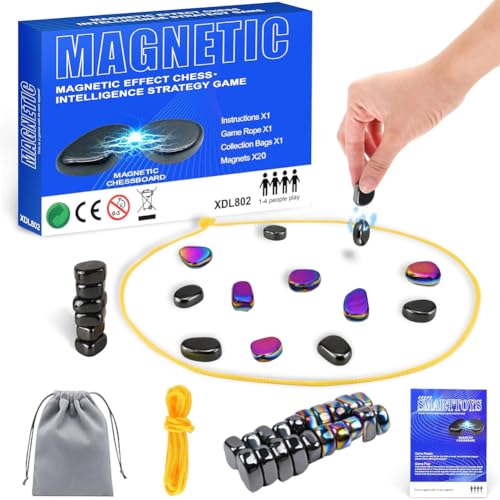 Magnetisches Schachspiel, 20 PCS Magnet Schach Magnetsteine Spiel Tisch Magnet Schach Tischspiele Spiel Magnetschach Reisen Schach Magnetspiele Magnetsteine Schach Magnetic Chess von Veokeny