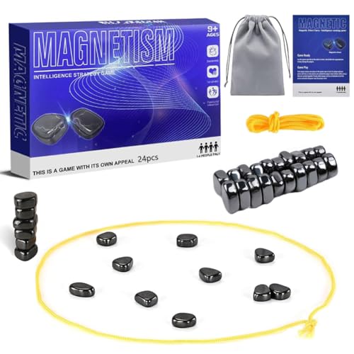 Magnetisches Schachspiel, 24 PCS Magnet Schach Magnetsteine Spiel Tisch Magnet Schach Tischspiele Spiel Magnetschach Reisen Schach Magnetspiele Magnetsteine Schach Magnetic Chess von Veokeny