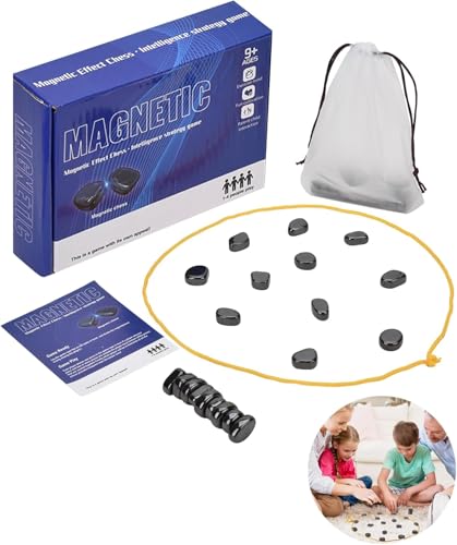 Magnetspiel,Tragbares Magnetisches Schachspiel,Puzzle Checkers Spiel-Reisen Schach Magnetisch,Anwendbar auf Partyspiele mit der Familie von Veokeny