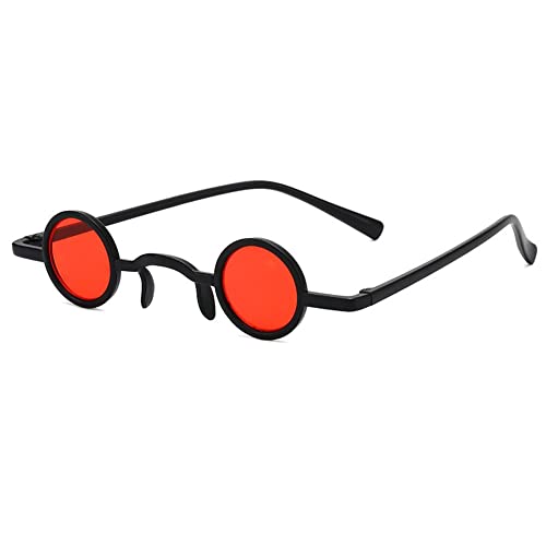 Vepoty Retro Steampunk Sonnenbrille Runde Hippie Brille Kunststoffrahmen Brillen Kostüm Sonnenbrillen für Damen Herren von Vepoty