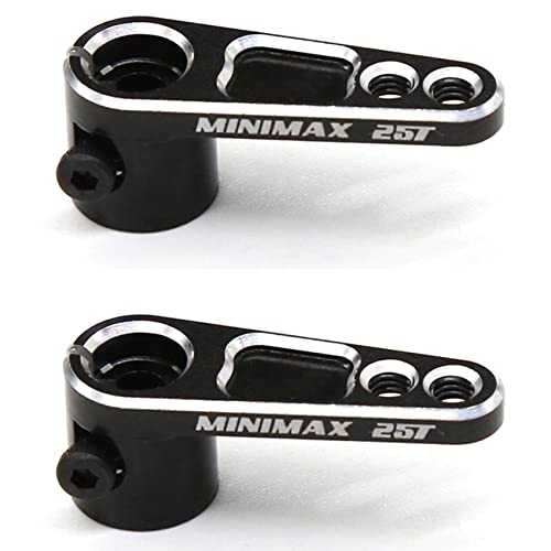 Verasail 2X CNC Aluminium 25T Servo Horn Lenkarme für TRX4 RC Crawler Truck,Schwarz von Verasail