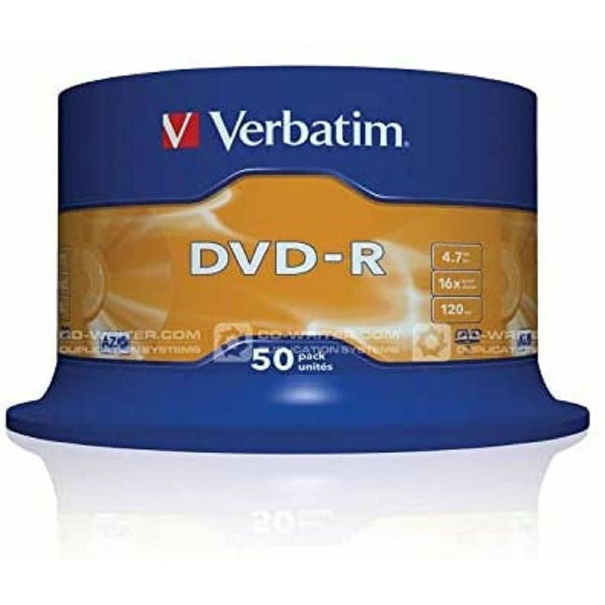 DVD-R Verbatim DVD-R Matt Silver 16x Silberfarben (50 Stück) von Verbatim