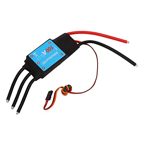 Verdant Touch BrushlessECS RC Boot, 100 A, bürstenloser ESC mit 5 V 5 A BEC-Ausgang, automatischer Lerngeschwindigkeitsregler für Unterwasserpropeller, Schwarz von Verdant Touch