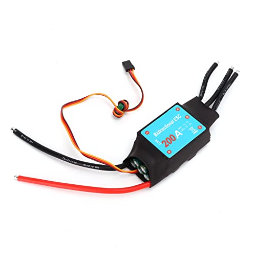 Verdant Touch RC BrushlessESC 200A Brushless ESC für RC Boot, Zwei-Wege-wassergekühlt, Unterwasserpropeller RC Boot Geschwindigkeitsregler von Verdant Touch