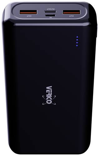 Verico Power Pro PD Powerbank 20000 mAh USB PD LiPo USB-A, USB-C® Schwarz von Verico