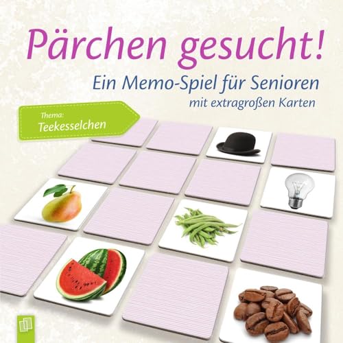 Verlag an der Ruhr GmbH Pärchen gesucht - Thema Teekesselchen: EIN Memo-Spiel für Senioren mit extragroßen Karten von Verlag An Der Ruhr