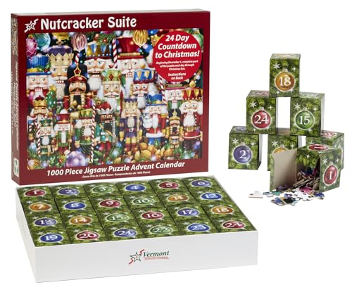 Adventskalender Puzzle - Nussknacker Suite 1000 Teile von Vermont Christmas Company - 24 Puzzleabschnitte zum Vervollständigen - Countdown bis Weihnachten jeden Tag im Dezember Adventskalender Puzzle - Nussknacker Suite 1000 Teile von Vermont Christmas Company - 24 Puzzleabschnitte zum Vervollständigen - Countdown bis Weihnachten jeden Tag im Dezember von Vermont Christmas Company