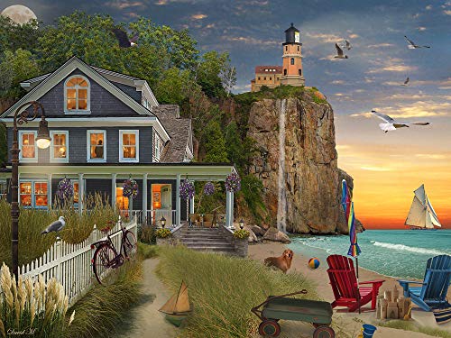 Vermont Christmas Company Beachside Leuchtturm Puzzle 550 Teile von Vermont Christmas Company