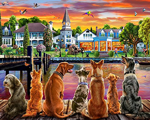 Dockside Hunde Jigsaw Puzzle 1000 Teile von Vermont Christmas Company