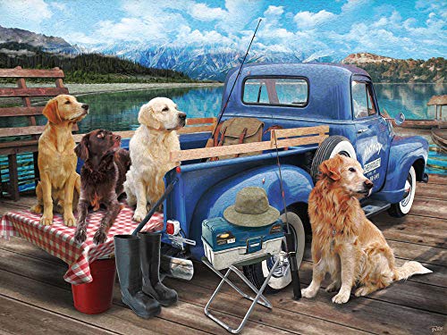 Dogs Gone Fishing Puzzle 550 Teile Dogs Gone Fishing Puzzle 550 Teile von Vermont Christmas Company