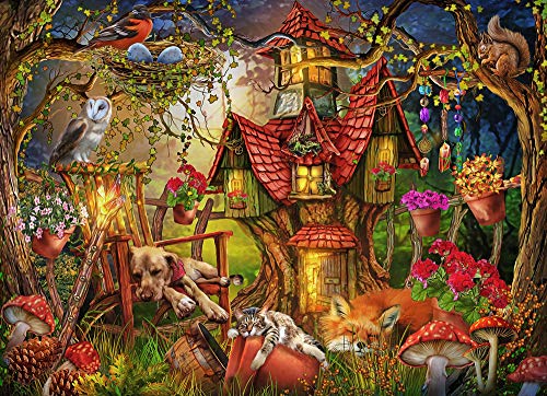 Vermont Christmas Company Sleepy Time Jigsaw Puzzle - Vollständig ineinandergreifende & zufällig geformte 1000 Teile Puzzles für Erwachsene - Langlebige Erwachsenen-Puzzles für die ganze Familie von Vermont Christmas Company