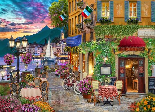 VCC Inviting Italy Puzzle 1000 Teile – Fertige Größe 66 x 49 cm – vollständig ineinandergreifende und zufällig geformte Teile von Vermont Christmas Company