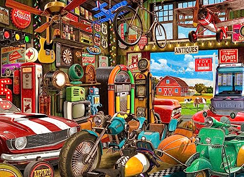 Vermont Christmas Company Antiques Garage Puzzle 1000 Teile – Vintage-Themenpuzzle für Erwachsene und Familien von Vermont Christmas Company