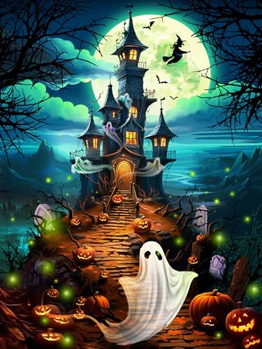 Vermont Christmas Company Haunted Hilltop Halloween-Puzzle, 550 Teile, 61 x 45,7 cm, große, zufällig geformte Teile von Vermont Christmas Company