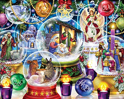 Vermont Christmas Company Krippenpuzzle Schneekugeln 1000 Teile von Vermont Christmas Company