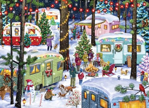 Vermont Christmas Company - Urlaubs-Camping-Puzzle, 1000 Teile, fertige Größe 66 x 49 cm, vollständig ineinandergreifende und zufällig geformte Teile von Vermont Christmas Company