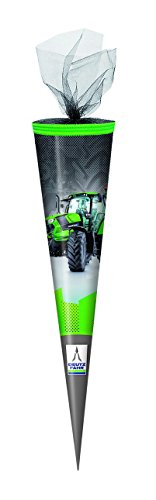 Schultüte / Zuckertüte / 50cm / rund / "Deutz Traktor" von Verpackungsmittel