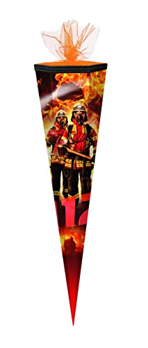 Schultüte / Zuckertüte / 85cm / eckig / "Feuerwehr - Firefighter" von Verpackungsmittel