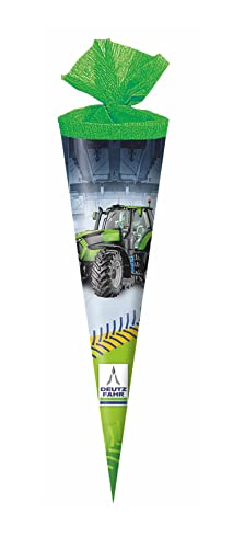 Schultüte / Zuckertüte / Länge: 35cm / rund / "Deutz Traktor 22" von Verpackungsmittel