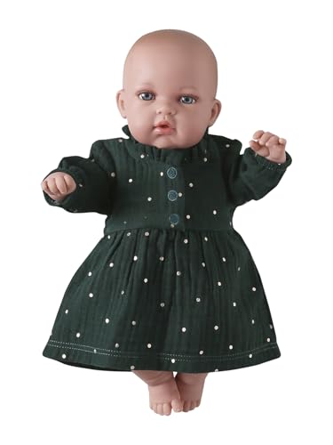 VERTBAUDET Kleid aus Baumwollgaze für Puppen, Grün, 30/33 cm von Vertbaudet