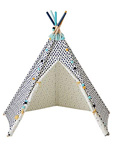 VERTBAUDET Wendbares Tipi Sioux Wei: Zelt, Kinder, Sport, Sioux, Dreiecke, Sterne, 150 cm (H) x 130 (D), Unisex, Kind von Vertbaudet