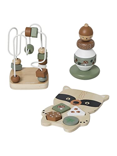 Vertbaudet Baby Lernspielzeug-Set,Grüner Wald Holz FSC® Mehrfarbig ONE Size von Vertbaudet
