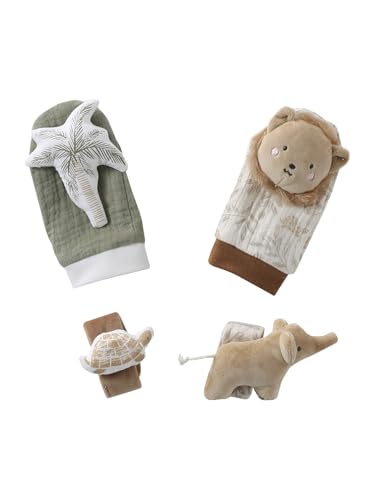 Vertbaudet Baby Rassel-Set: Armbänder & Socken Babylon beige von Vertbaudet