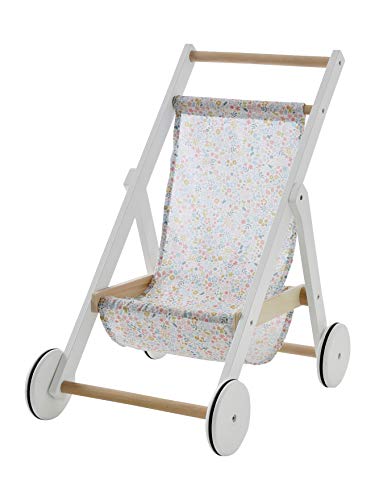 Vertbaudet Puppenwagen aus Holz, Weiß, Einheitsgröße Vertbaudet Puppenwagen aus Holz, Weiß, Einheitsgröße von Vertbaudet