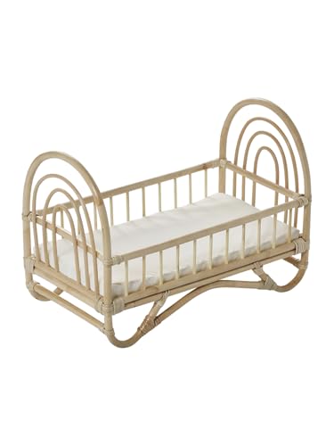 Vertbaudet VERTBAUDETPuppenbett aus Rattan Mini BOHObeige von Vertbaudet