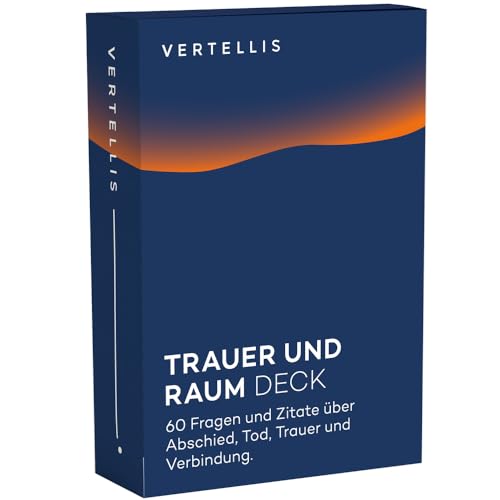 Vertellis Trauer und Raum Deck, Trauerbewältigung, 60 Fragen und Zitate über Abschied, Tod, Trauer und Verbindung von Vertellis