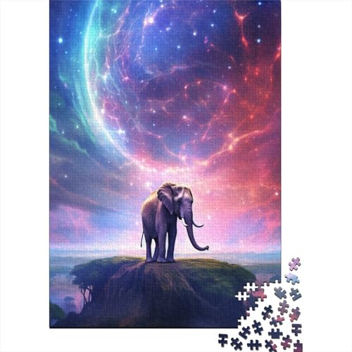 Farbenfrohes Puzzle Art Elefant Klassische Puzzles Home Dekoration Puzzle Tier Puzzle-Geschenk 300 Teile Geburtstagsgeschenk Für Erwachsene Für Erwachsene Und Kinder 300pcs (40x28cm) von VesFy