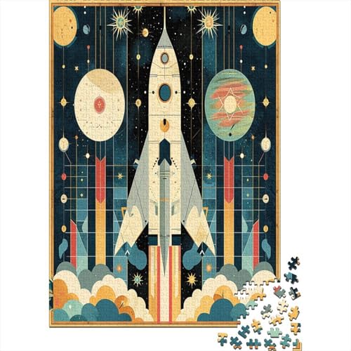 Farbenfrohes Puzzle Art Rakete Geschicklichkeitsspiel Erwachsene Puzzles Verkehr Puzzle-Geschenk 300-teilige Puzzles Erwachsenen Puzzle Für Erwachsene Und Kinder 300pcs (40x28cm) von VesFy