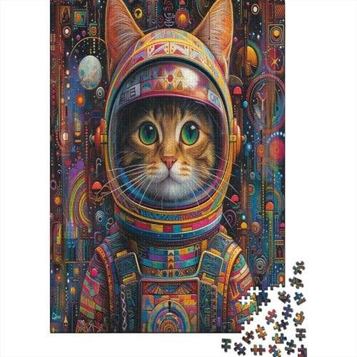 Farbenfrohes Puzzle Astronautenkatze Klassische Puzzles Home Dekoration Puzzle Tier Puzzle-Geschenk 1000 Teile Puzzle Erwachsenen Puzzle Für Erwachsene Kinder 300pcs (40x28cm) von VesFy