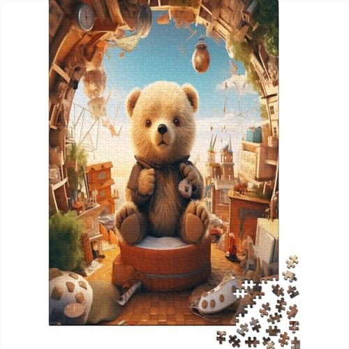 Farbenfrohes Puzzle Bär Geschicklichkeitsspiel Erwachsene Puzzles Tier Puzzle-Geschenk 300-teilige Puzzles Erwachsenen Puzzle Für Erwachsene Und Kinder 300pcs (40x28cm) von VesFy