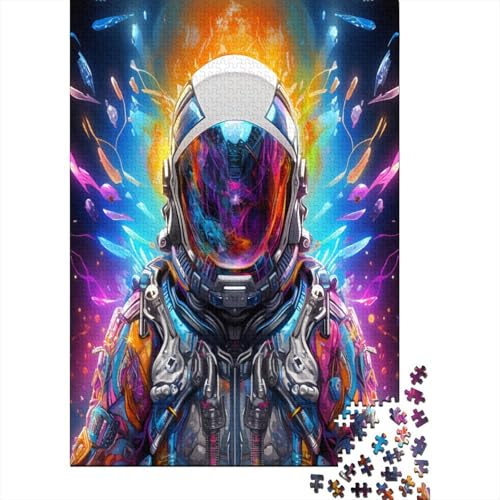 Farbenfrohes Puzzle Bunter Astronaut Puzzle Farbenfrohes Legespiel Home Dekoration Puzzle Raumanzüge Clevere Rätsel Puzzle 500 Teile Impossible Puzzle Für Erwachsene Und Kinder 500pcs (52x38cm) von VesFy