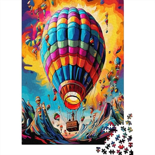 Farbenfrohes Puzzle Bunter Heißluftballon Geschicklichkeitsspiel Home Dekoration Puzzle Puzzle-Geschenk Puzzle 1000 Teile Erwachsenen Puzzle Für Erwachsene 1000pcs (75x50cm) von VesFy