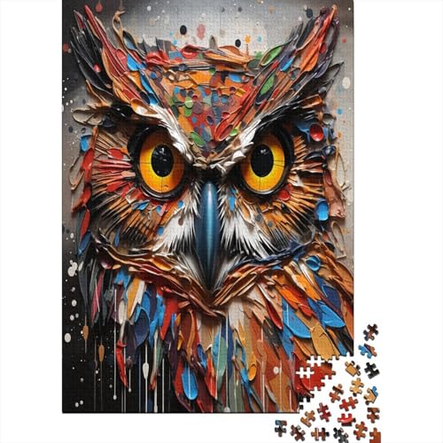 Farbenfrohes Puzzle Coole Eule Klassische Puzzles Lernspiel Herausforderung Spielzeug Tier Puzzle-Geschenk 1000-teilige Puzzles Herausforderndes Puzzle Für Erwachsene 1000pcs (75x50cm) von VesFy