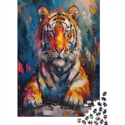 Farbenfrohes Puzzle Cooler Tiger Klassische Puzzles Home Dekoration Puzzle Tier Puzzle-Geschenk 300 Teile Puzzle Erwachsenen Puzzle Für Erwachsene Kinder 300pcs (40x28cm) von VesFy