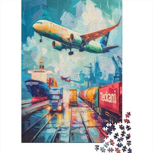 Farbenfrohes Puzzle Cooles Flugzeug Puzzle Farbenfrohes Legespiel Home Dekoration Puzzle Fahrzeug Buntes Legespiel Puzzle 1000 Teile Herausforderndes Puzzle Für Die Ganze Familie 300pcs (40x28cm) von VesFy