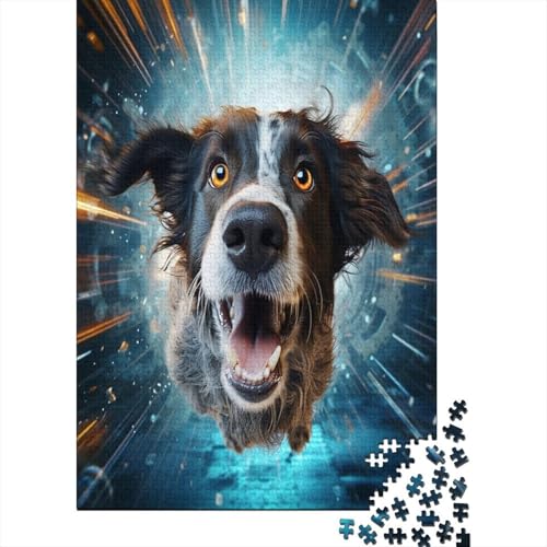 Farbenfrohes Puzzle Hund Geschicklichkeitsspiel Home Dekoration Puzzle Tier Puzzle-Geschenk Puzzle 1000 Teile Herausforderndes Puzzle Für Erwachsene Und Kinder 1000pcs (75x50cm) von VesFy