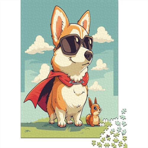 Farbenfrohes Puzzle Hund Klassische Puzzles Lernspiel Herausforderung Spielzeug Tier Puzzle-Geschenk 500-teilige Puzzles Herausforderndes Puzzle Für Erwachsene 500pcs (52x38cm) von VesFy