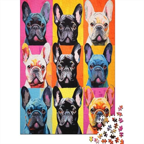 Farbenfrohes Puzzle Kampfhund Klassische Puzzles Lernspiel Herausforderung Spielzeug Tier Puzzle-Geschenk 1000-teilige Puzzles Herausforderndes Puzzle Für Erwachsene 1000pcs (75x50cm) von VesFy