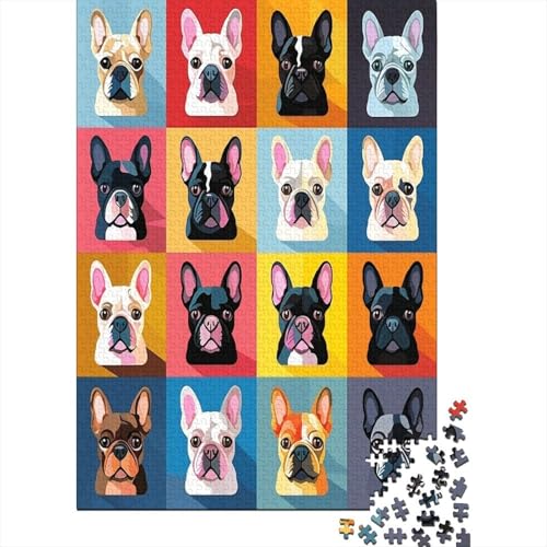 Farbenfrohes Puzzle Kampfhund Klassische Puzzles Lernspiel Herausforderung Spielzeug Tier Puzzle-Geschenk 1000-teilige Puzzles Herausforderndes Puzzle Für Erwachsene 300pcs (40x28cm) von VesFy