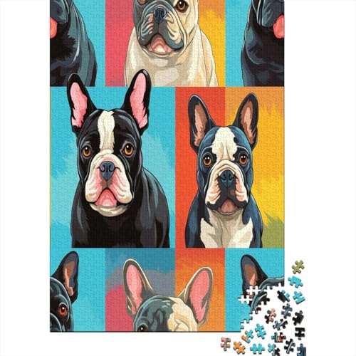 Farbenfrohes Puzzle Kampfhund Puzzle Farbenfrohes Legespiel Home Dekoration Puzzle Tier Buntes Legespiel Puzzle 300 Teile Herausforderndes Puzzle Für Die Ganze Familie 300pcs (40x28cm) von VesFy